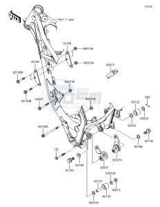 KX85-II KX85DGF EU drawing Engine Mount