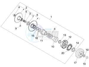 X9 250 Evolution drawing Driven pulley