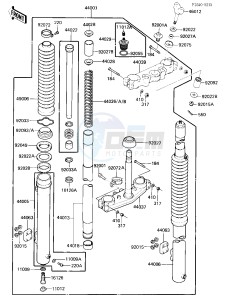 KX 250 C [KX250] (C2) [KX250] drawing FRONT FORK   -- 84 KX250-C2- -