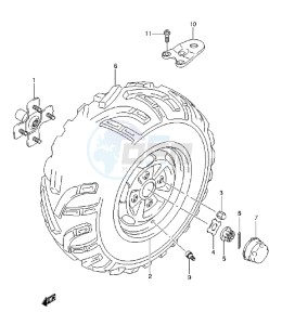 LT-A750X drawing LEFT REAR WHEEL (LT-A750XL3 P24)