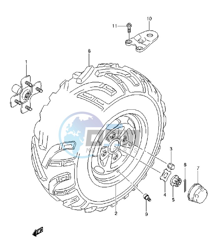 LEFT REAR WHEEL (LT-A750XL3 P24)