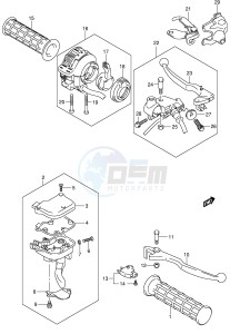 LT-Z250 (E28-E33) drawing HANDLE LEVER (MODEL K5 K6 K7 K8)