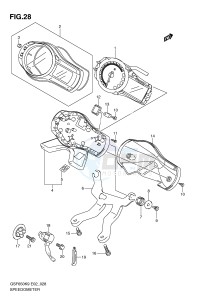 GSF650 (E2) Bandit drawing SPEEDOMETER (GSF650K9 UK9 LU UL0)