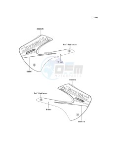 KX 85 A [KX85 MONSTER ENERGY] (A6F - A9FA) A6F drawing DECALS-- GREEN- --- A6F- -