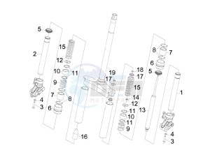 Runner 50 SP 2012 in fiche drawing Fork's components (Wuxi Top)