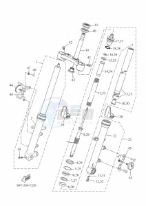 TRACER 7 MTT690 (B4T2) drawing FRONT FORK