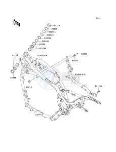 VN 1600 B [VULCAN 1600 MEAN STREAK] (B6F-B8FA) B7F drawing FRAME