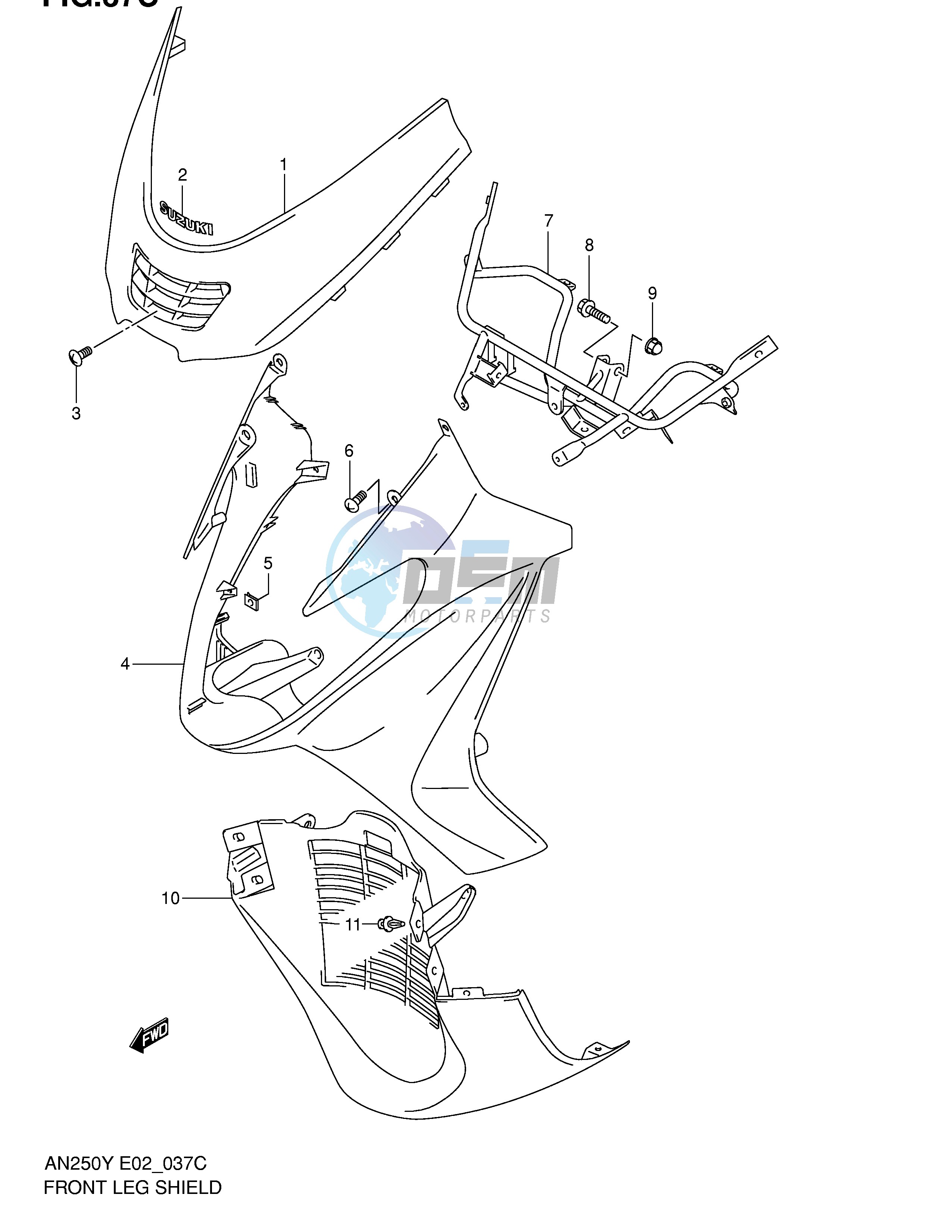 FRONT LEG SHIELD (MODEL K2)