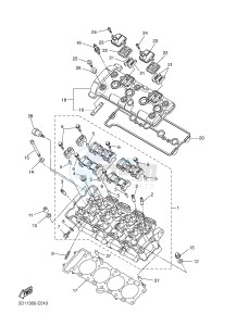 FZ1-S FZ1 FAZER 1000 (2DV6) drawing CYLINDER HEAD