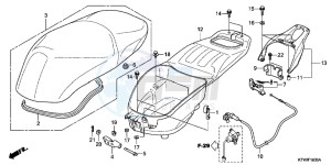 SH300AB drawing SEAT/ LUGGAGE BOX