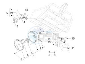 Liberty 125 4t ptt (SL) SL drawing Head lamp - Turn signal lamps