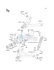 KLF 300 C [BAYOU 300 4X4] (C5-C9) [BAYOU 300 4X4] drawing FRONT SUSPENSION