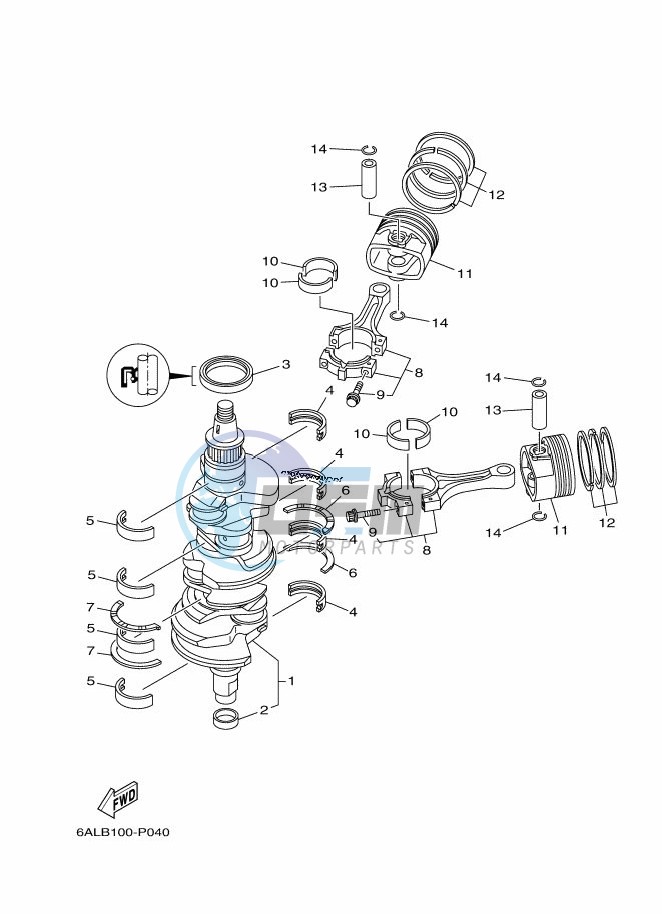 CRANKSHAFT--PISTON