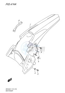 RMX450 drawing REAR FENDER