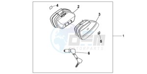 XL1000V9 Europe Direct - (ED) drawing NARROW PANNIER SET