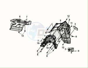 E-XPRO (EH4LW1-EU) (M0) drawing REAR FENDER - REAR INNER FENDER