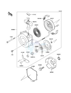 KLF250 KLF250A9F EU GB drawing Recoil Starter