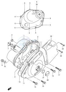 GZ125 (P4) drawing CRANKCASE COVER