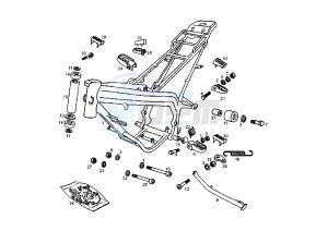 SENDA SM DRD EDITION BLACK - 50 cc drawing FRAME-CENTRAL STAND