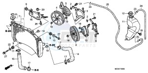 ST1300AE Pan Europoean - ST1300 UK - (E) drawing RADIATOR