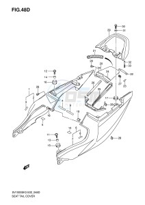 SV1000 (E2) drawing SEAT TAIL COVER (SV1000SK5 S1K5 S2K5)