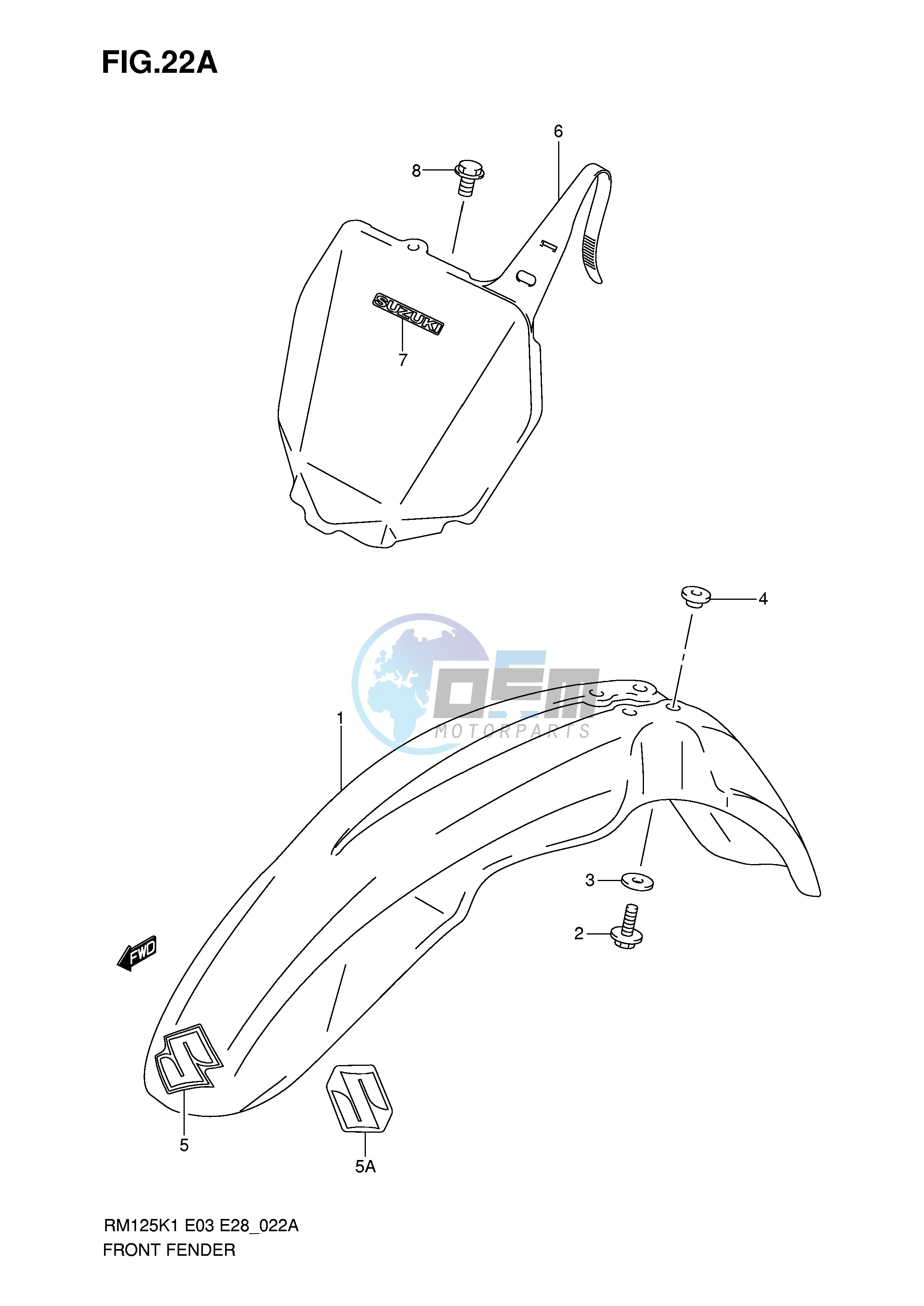 FRONT FENDER (MODEL K4 K5 K6)