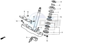 VT750C2 drawing STEERING STEM