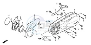 SH300A drawing LEFT CRANKCASE COVER