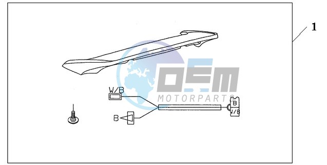 REAR SPOILER PEWTER SILVER METALLIC