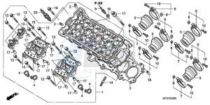 CB600FA39 Europe Direct - (ED / ABS ST) drawing CYLINDER HEAD