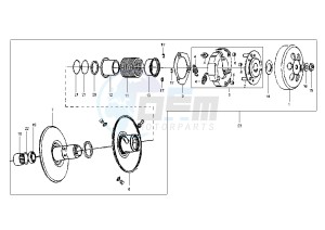 SHARK - 125 cc drawing DRIVEN PULLEY