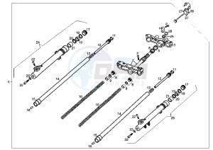 SENDA BLACK EDITION - 50 cc drawing FRONT FORK