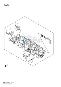 GSX-R750 (E21) drawing THROTTLE BODY