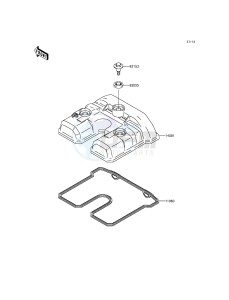 KLX250 KLX250SGF XX (EU ME A(FRICA) drawing Cylinder Head Cover