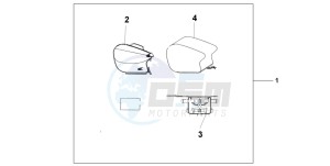 CBR600F drawing PILLION BAG