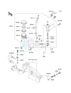 ER 650 A [ER-6N (AUSTRALIAN] (A6F-A8F) A7F drawing REAR MASTER CYLINDER