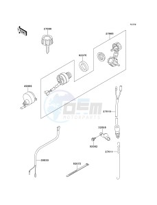 KSF 250 A [MOJAVE 250] (A10-A14) [MOJAVE 250] drawing IGNITION SWITCH