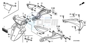 CBR600RAA Australia - (U / ABS) drawing REAR FENDER