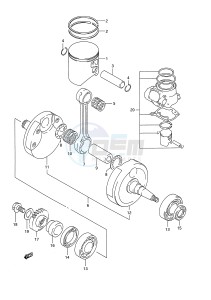 RM250 (E28) drawing CRANKSHAFT (MODEL R S)