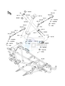 KVF 360 A [PRAIRIE 360 4X4] (A6F-A9F) A7F drawing FRAME