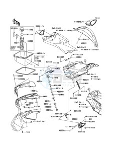 JET SKI ULTRA 300LX JT1500JBF EU drawing Hull Front Fittings