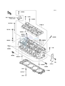 JET SKI ULTRA 250X JT1500B7F FR drawing Cylinder Head