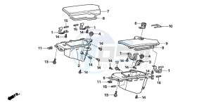 CB1300F1 CB1300SUPER FOUR drawing COWL POCKET