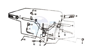 ORBIT II 50 25KMH (L8) NL drawing HANDLEBAR / BRAKE LEVERS /CABLES