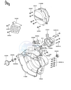 KX 125 C [KX125L] (C1) [KX125L] drawing ENGINE COVERS_WATER PUMP