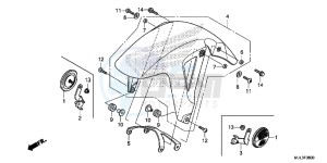 NC750XE NC750X Europe Direct - (ED) drawing FRONT FENDER