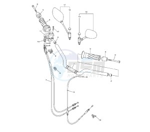 FZ8-N 800 drawing STEERING HANDLE AND CABLE