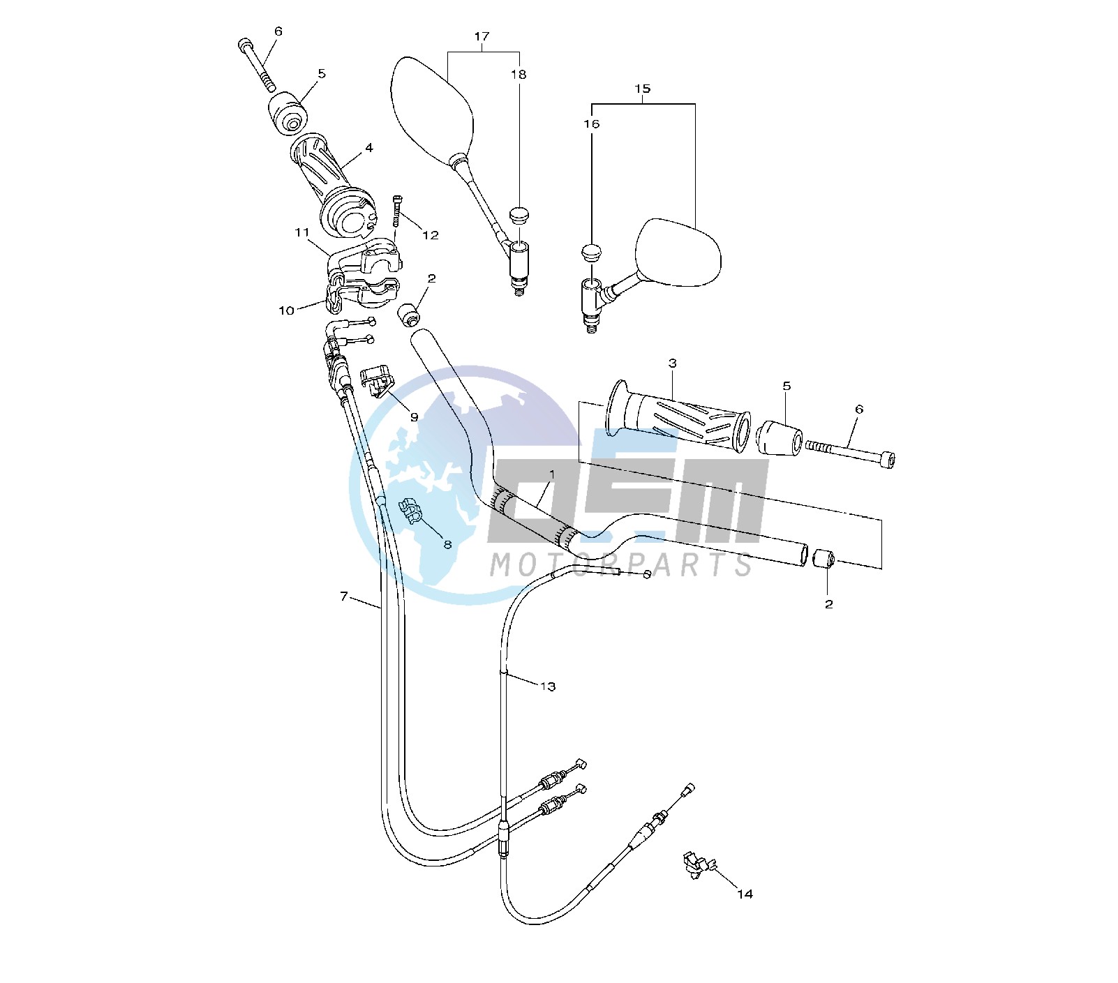 STEERING HANDLE AND CABLE