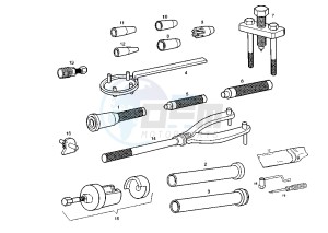 SENDA SM DRD E1 E1R - 50 cc drawing WORKSHOP SERVICE TOOLS