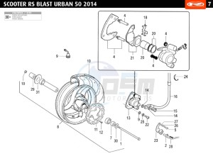 BLAST-URBAN-RED 50 drawing FRONT WHEEL